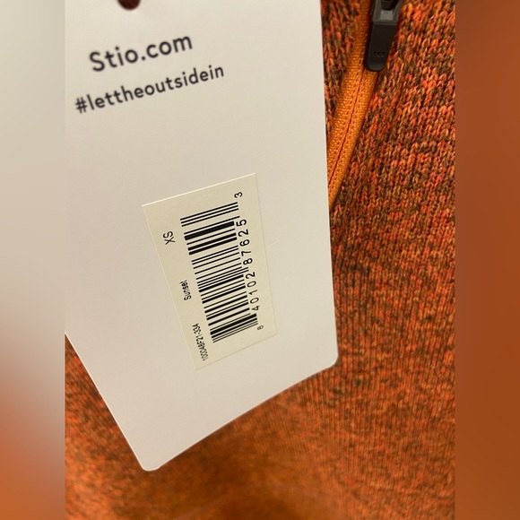 XS 🔖 STIO Women’s Fleece Hoodie Sweetwater Sunset Heather $250 - Picture 4 of 6